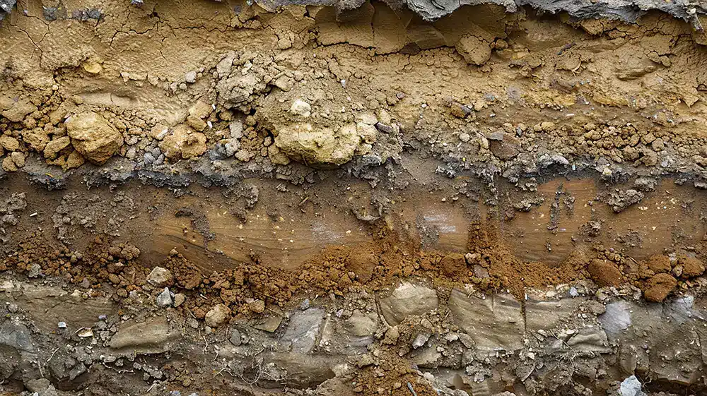 Sezione del terreno di Bologna per caratterizzazione geologica